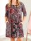 Casual Cotton-Blend 3/4 Sleeve Dresses