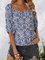 Blue Half Sleeve Sexy Shift Shirts & Tops