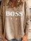 V Neck Shift Long Sleeve Shirts & Tops