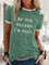 Crew Neck Casual Shift Letter Shirts & Tops