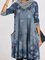 Casual Floral Tunic V-Neckline A-line Dress