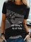 Cat Animal Short Sleeve Printed Shirts & Tops