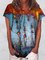 Cotton-Blend Short Sleeve Round Neck Casual Shirts & Tops