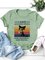 Ombre/tie-Dye Casual Shift Short Sleeve Tee Shirts & Tops