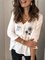 Plants Printed Casual V Neck Shirts & Tops
