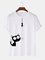 Simple Cotton-Blend Crew Neck Men's Fashion Print Tee