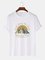 Casual Cotton-Blend Crew Neck Men's Fashion Print Tee