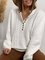 Long Sleeve Cotton-blend Crew Neck Casual Winter White Knit
