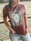 Short Sleeve Vintage Animal Shirts & Tops