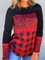 Checkered/plaid Shift Long Sleeve Crew Neck Shirts & Tops