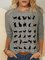 Printed Casual Animal Round Neck Shirts & Tops