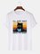 Cartoon Printed Simple Men's Fashion Print Tee