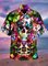 Cotton-Blend Skull Printed Shirts & Tops