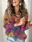 Abstract Long Sleeve Cotton Shirts & Tops