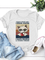 Short Sleeve Cotton-Blend Floral-Print Shirts & Tops
