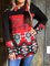 Vintage Crew Neck Printed Long Sleeve Shirts & Tops