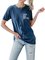 T-shirt with ripped short sleeves and monogrammed round neck