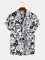 Men's Printed Shirt Collar Casual Shirts