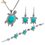 Trendy little turtle metal three-piece suit necklace ear-stud bracelet