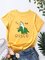 Printed Cotton-Blend Short Sleeve Shift Tee Shirts & Tops