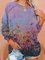 Long Sleeve Floral-Print Vintage Sweatshirt