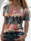 New Women Casual Geometric Short Sleeve Shirts & Tops