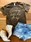 Letter Short Sleeve Printed Cotton-blend Round Neck Casual Summer Black T-Shirt