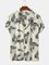Men's Printed Palm Leaf Basic Shirts