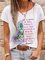 Floral-Print Casual Short Sleeve Shirts & Tops