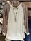 Round Neck Long Sleeve Cotton-Blend Shirts & Tops