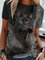 Cotton-Blend Casual Printed Short Sleeve Shirts & Tops