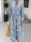 Casual Floral Collar Midi Shift Dress
