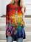 Women's Faith Jesus Cross Oil Painting Printed Casual T-shirt