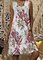 Crew Neck Printed Floral Weaving Dress