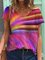 V Neck Casual Short Sleeve Shirts & Tops