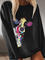 Long Sleeve Cotton Floral-Print Crew Neck Shirts & Tops