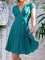 Cotton-Blend Floral A-Line Vintage Dresses