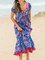 Cotton-Blend Short Sleeve Dresses