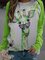 Lovely Giraffe With Floral Leaf Bright Color-block T-shirt
