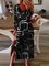 Crew Neck Abstract Dresses