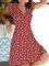 JFN V Neck Floral Short Sleeve Casual Mini Dresses