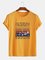 Crew Neck Simple Printed Tee Shirts & Tops