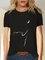 Cat Printed Casual Crew Neck T-Shirts