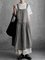 Square Neck Cotton-Blend Sleeveless Solid Dresses