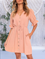 Plain Cotton-Blend Shift Casual Dresses