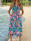 Casual Cold Shoulder Pockets Floral Dresses