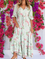Floral Boho Cotton-Blend Short Sleeve Dresses
