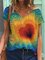 Casual Short Sleeve V Neck Shirts & Tops