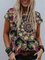 Floral Casual Polyester Cotton Short Sleeve Shirts & Tops