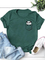 Crew Neck Shift Cotton-Blend Short Sleeve Shirts & Tops